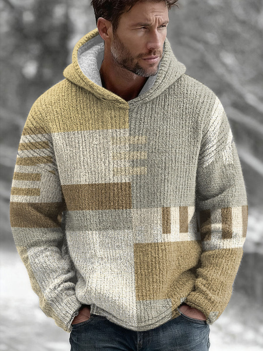 Sweat à capuche géométrique Art Homme