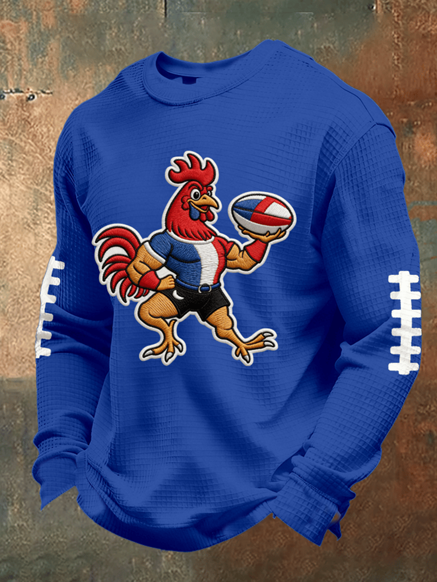 T-shirt à manches longues France Rugby Waffle Homme