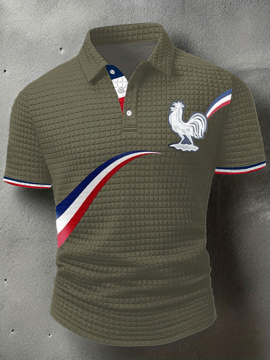 Chemise à manches courtes France Rugby Waffle Homme