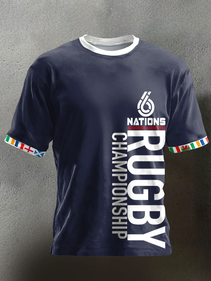 T-shirt à imprimé Rugby Lover Nations Homme