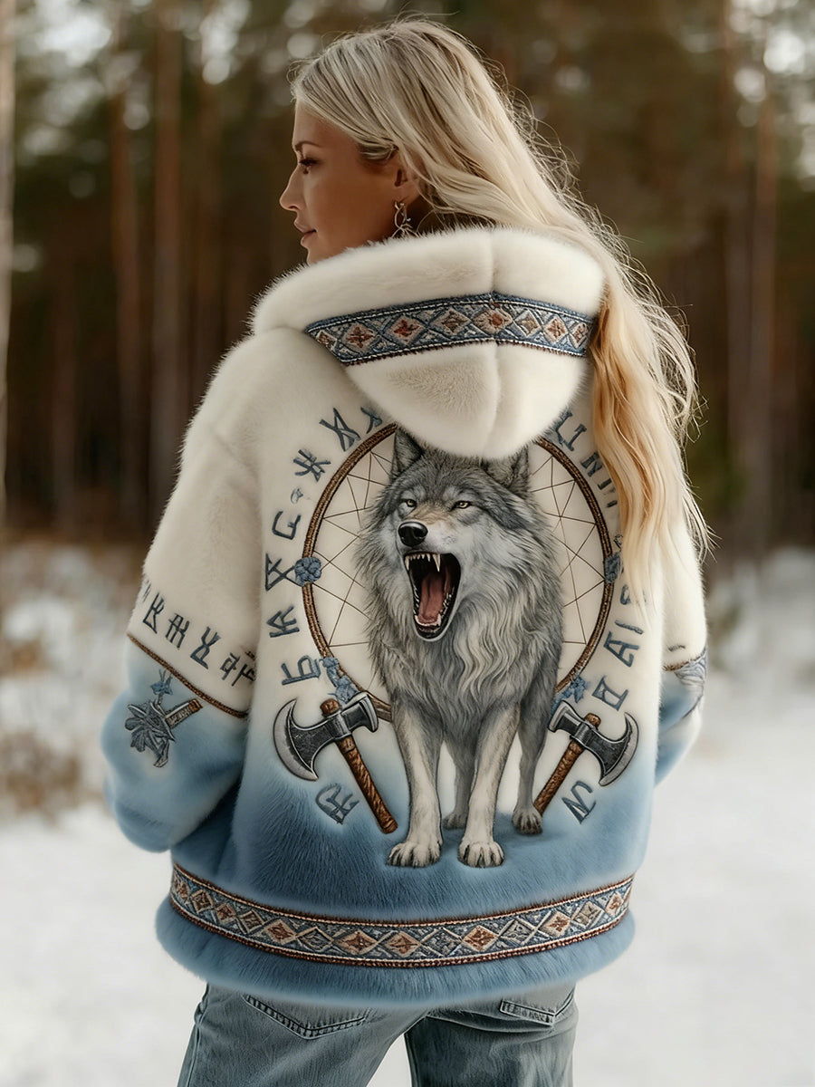Veste en flanelle à motifs vintage de style celtique Viking pour femmes