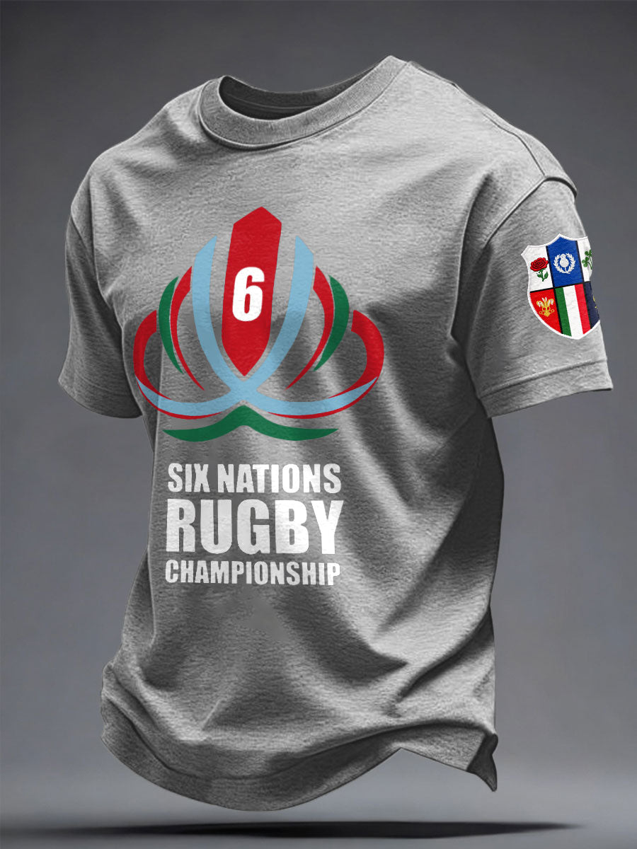 T-shirt Rugby Art Imprimé 6 Nations Homme