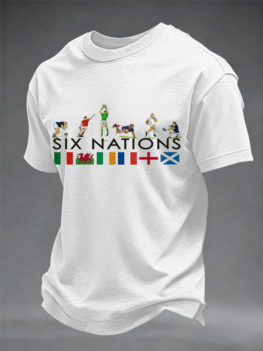 T-shirt manches courtes Six Nations Rugby Homme