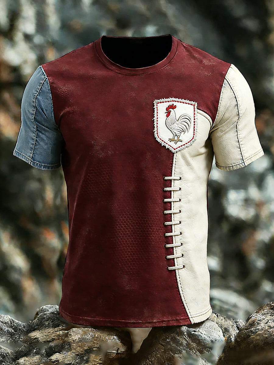 Rétro Français Rugby Style décontracté et confortable T-shirt