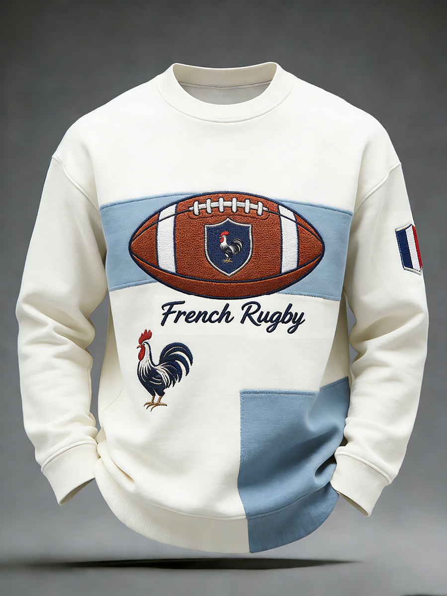 Haut décontracté et confortable d’inspiration rétro-rugby à la française