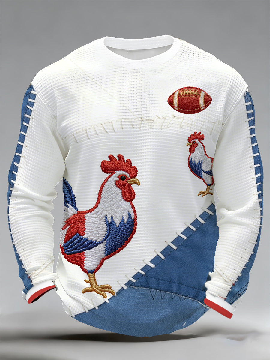 T-shirt à manches longues imprimé French Rugby Supporter Homme