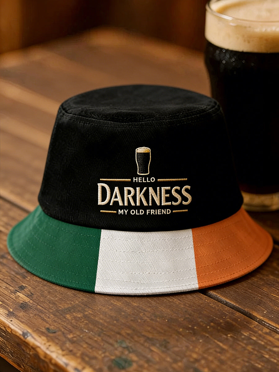 Chapeaux de pêcheur de jour de saint-patrick bonjour obscurité unisexe mon vieil ami