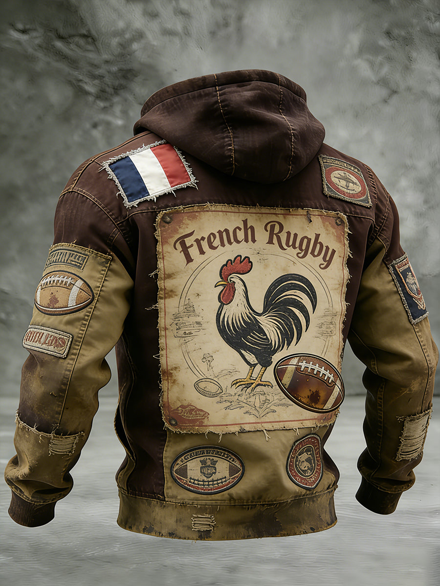 Sweat-shirt décontracté et confortable rétro style rugby français