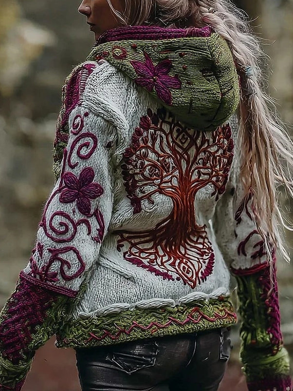 Sweat-shirt à capuche décontracté Celtic Knot Tree Of Life pour femme