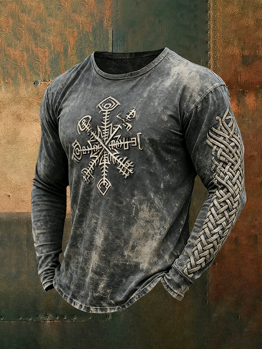 T-shirt viking à manches longues pour hommes