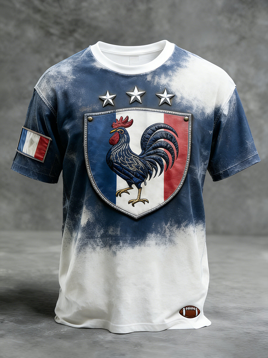 T-shirt décontracté rétro style rugby français