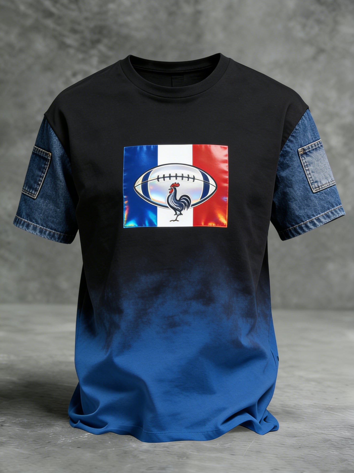 Rétro Français Rugby Style décontracté et confortable T-shirt