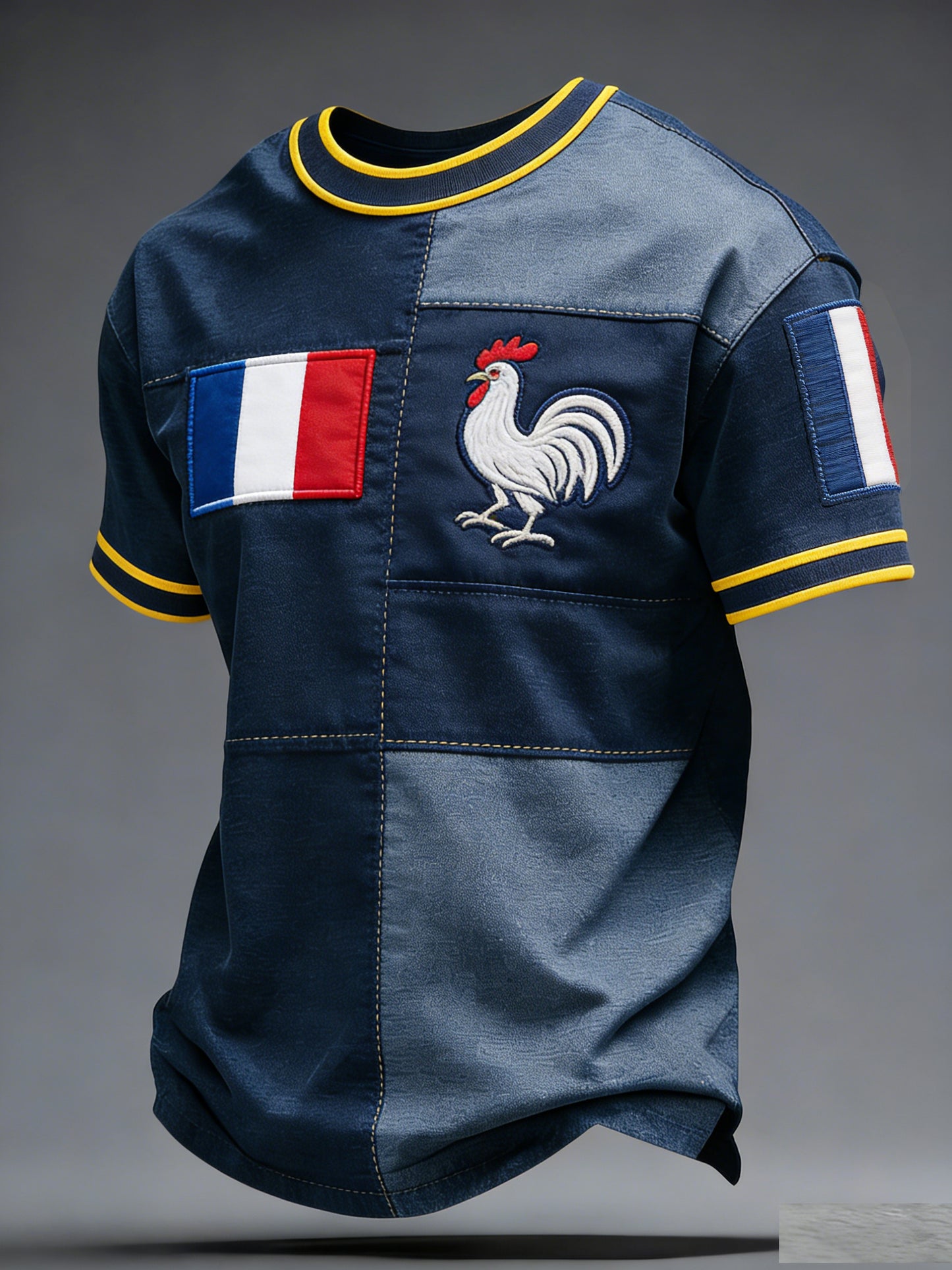 T-shirt décontracté et confortable au style rétro rugby français