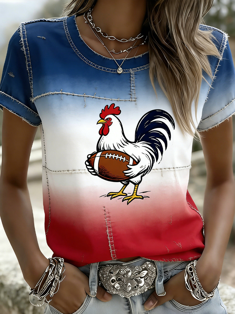 T-shirt décontracté et confortable au style rétro rugby français