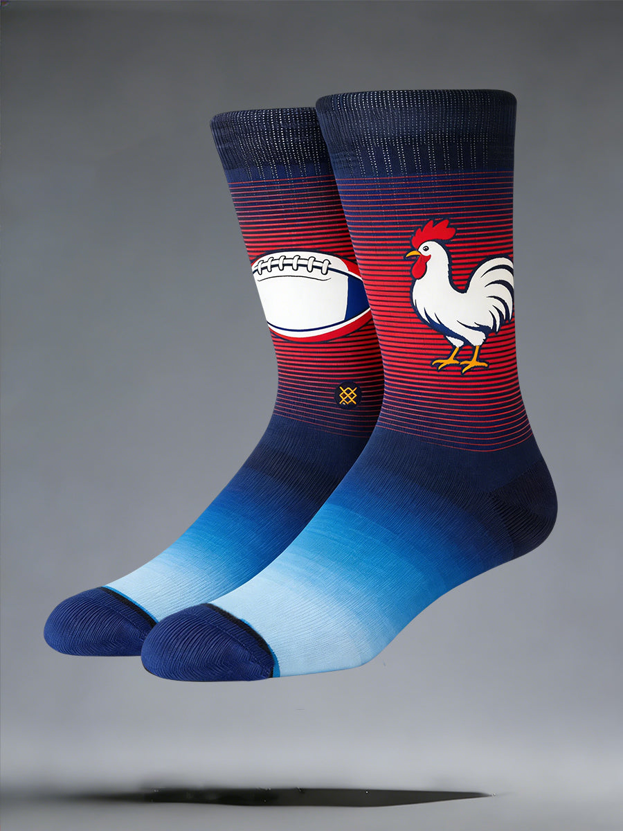 Chaussettes French Rugby Imprimé Unisexe