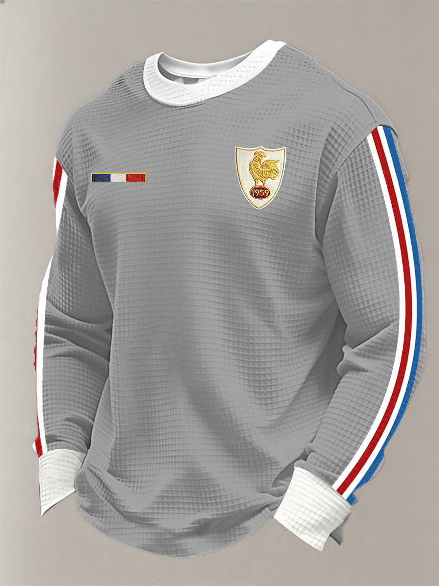T-shirt à manches longues France Rugby Waffle Homme