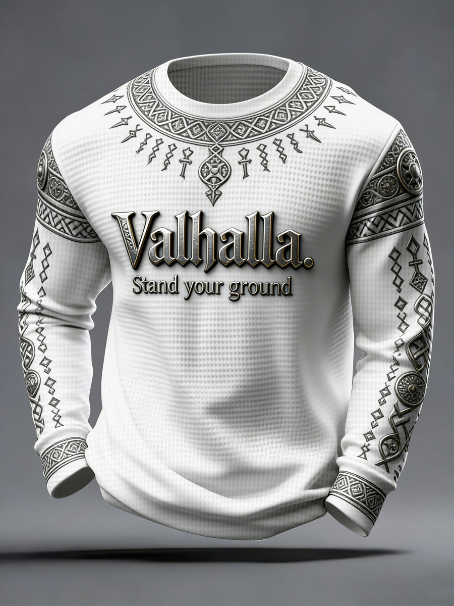 Haut gaufré de style viking Valhalla pour hommes