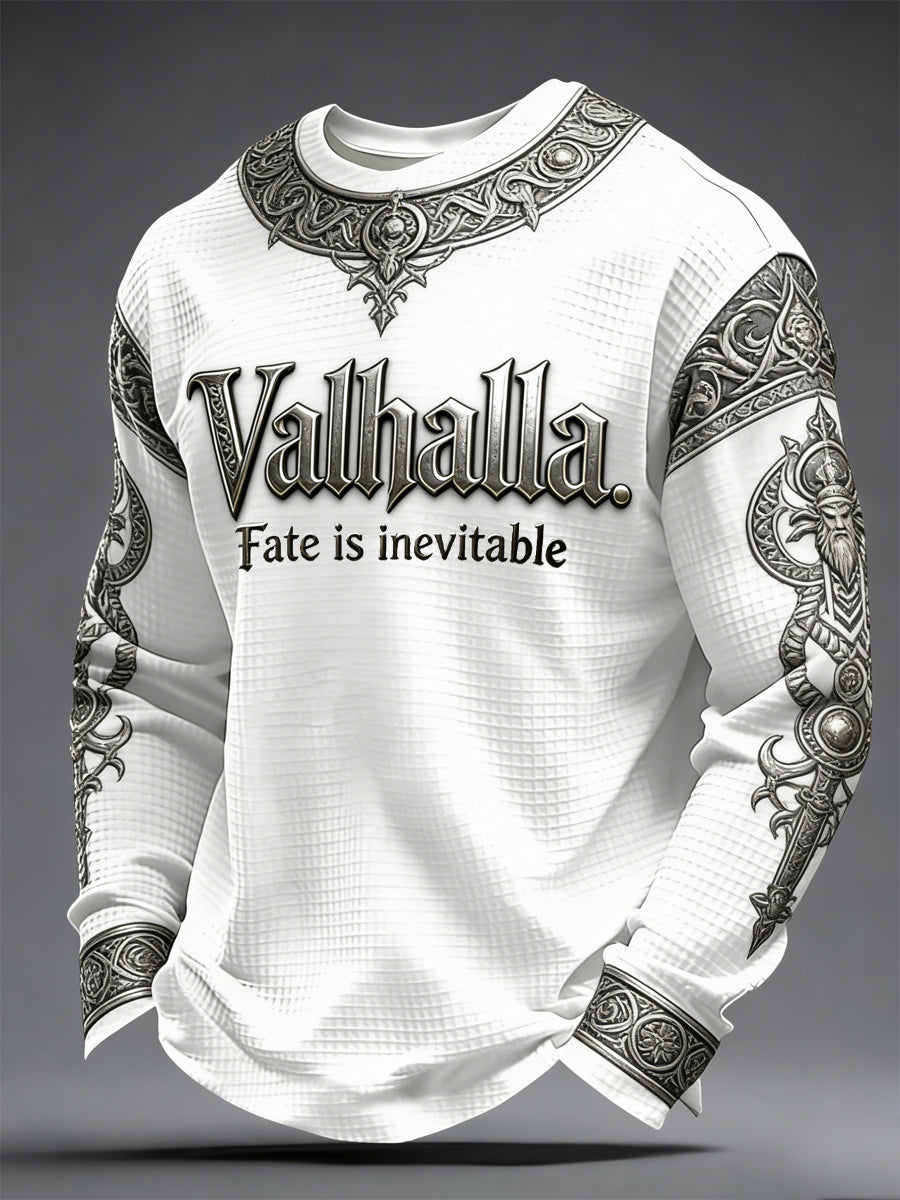 Haut gaufré de style viking Valhalla pour hommes