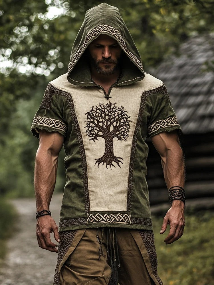 Chemise imprimée viking pour hommes