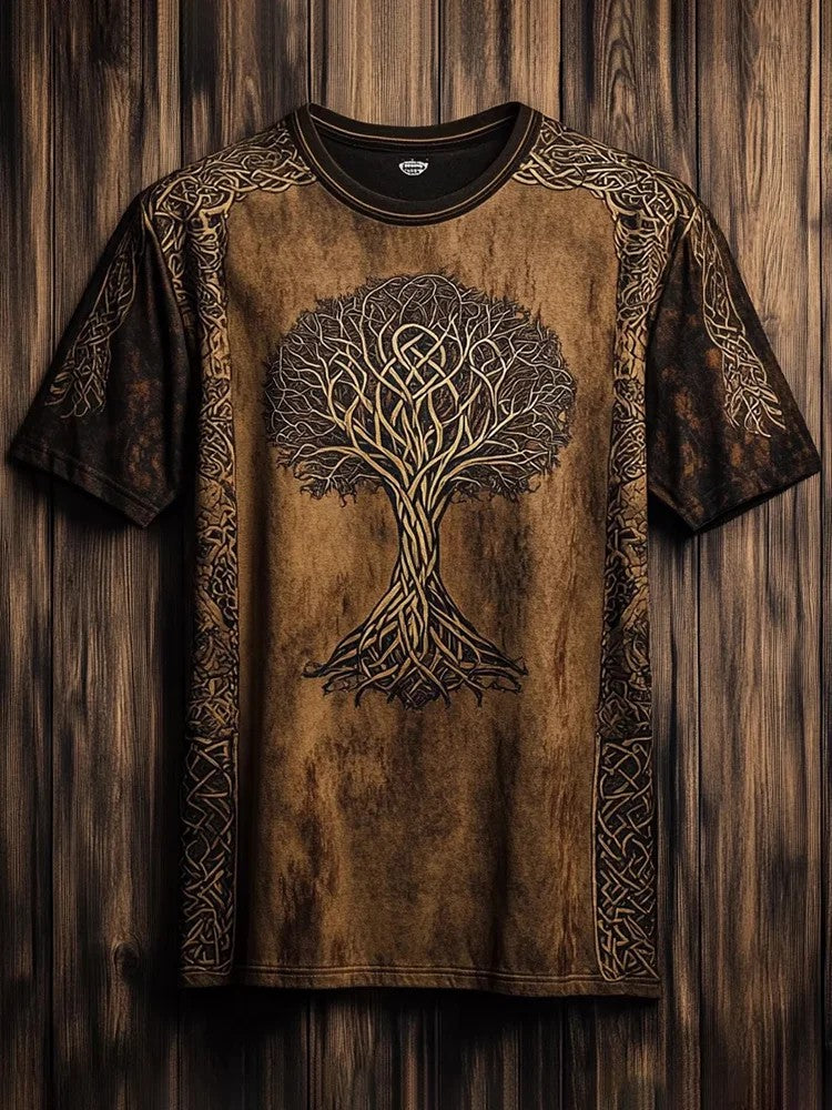 T-shirt pour hommes à imprimé viking