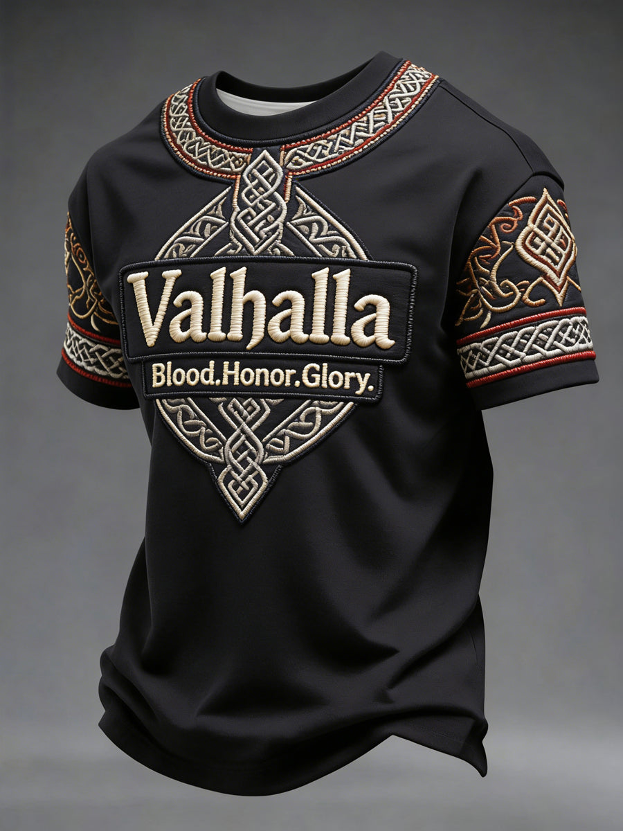 T-shirt imprimé Valhalla style viking pour homme