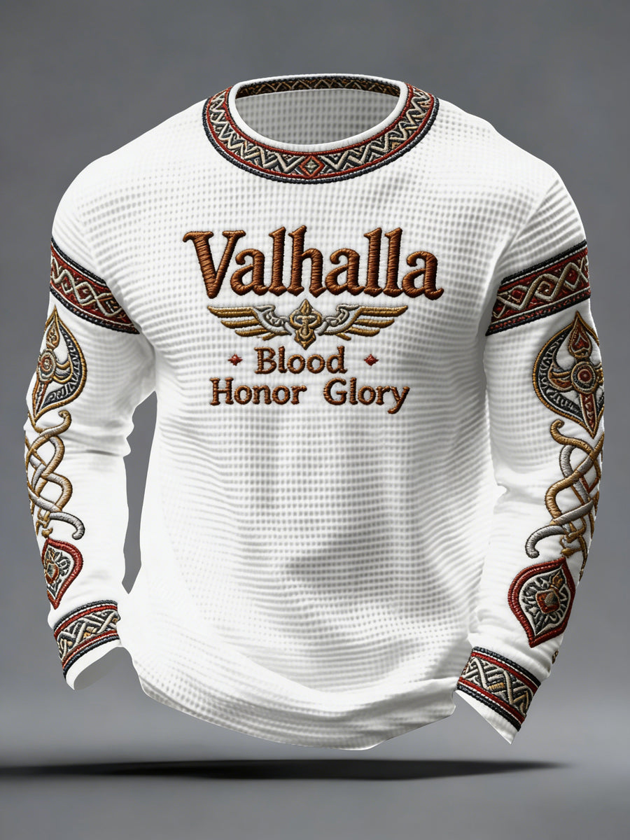 Haut gaufré de style viking Valhalla pour hommes