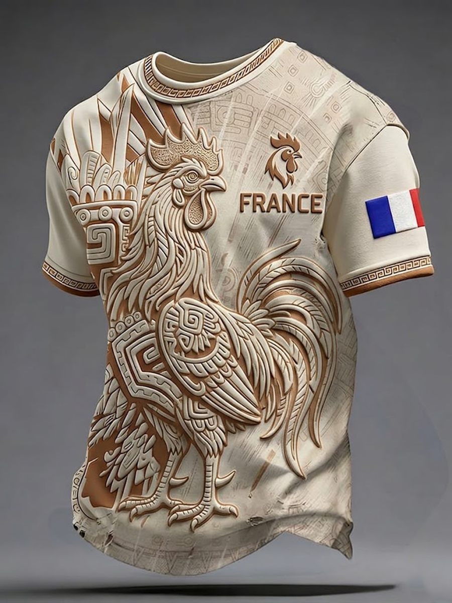 T-shirt à manches courtes pour hommes, France