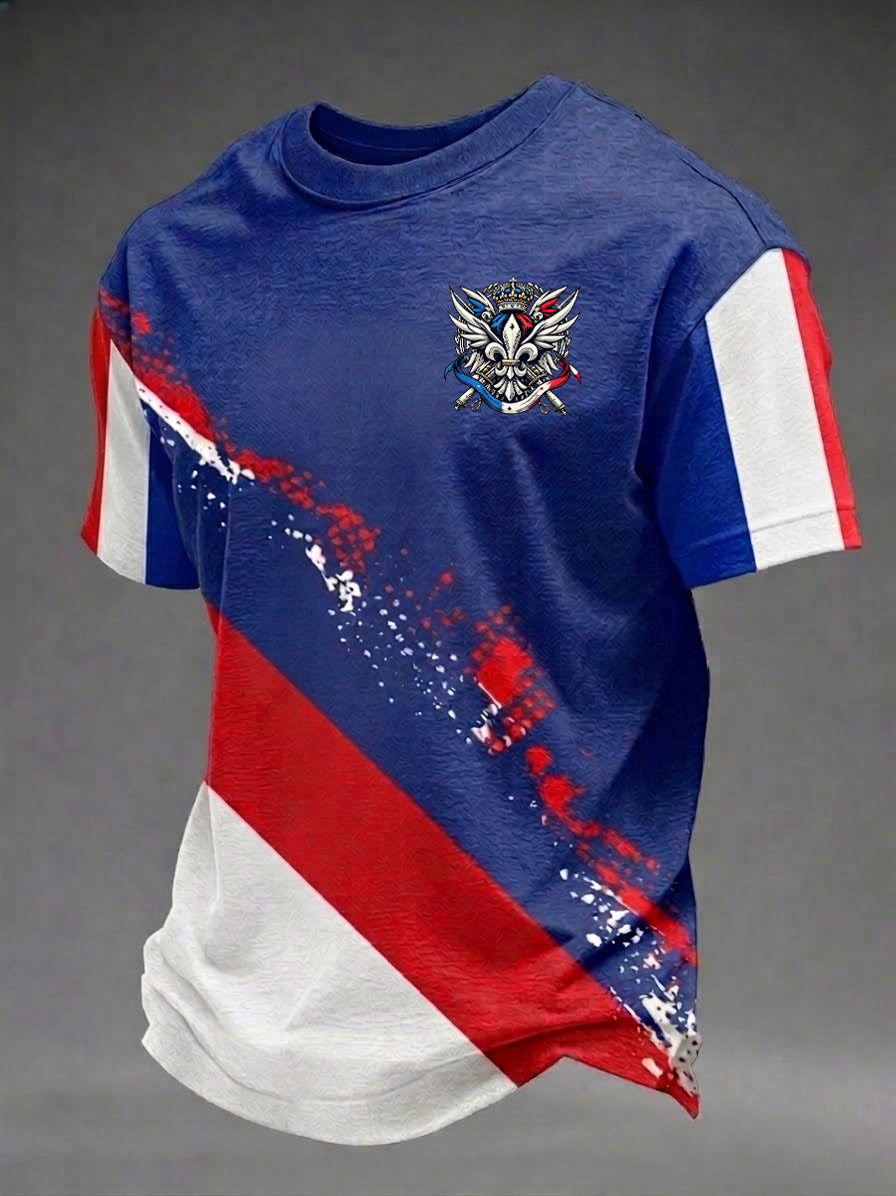 T-shirt imprimé France European Victory Day pour homme