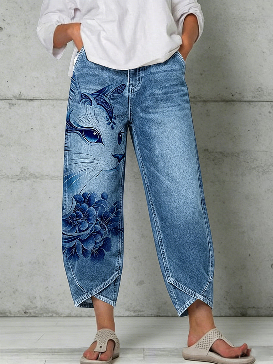 Pantalon pour femme à imprimé animalier