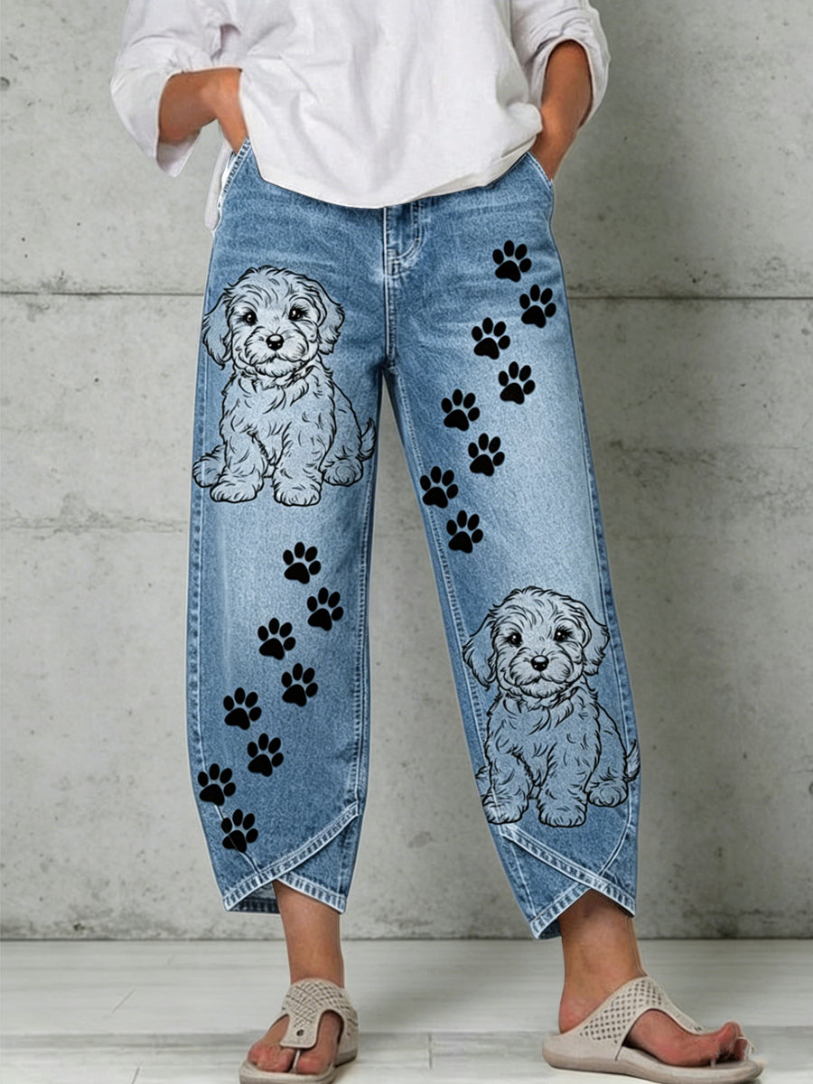 Pantalon pour femme à imprimé animalier