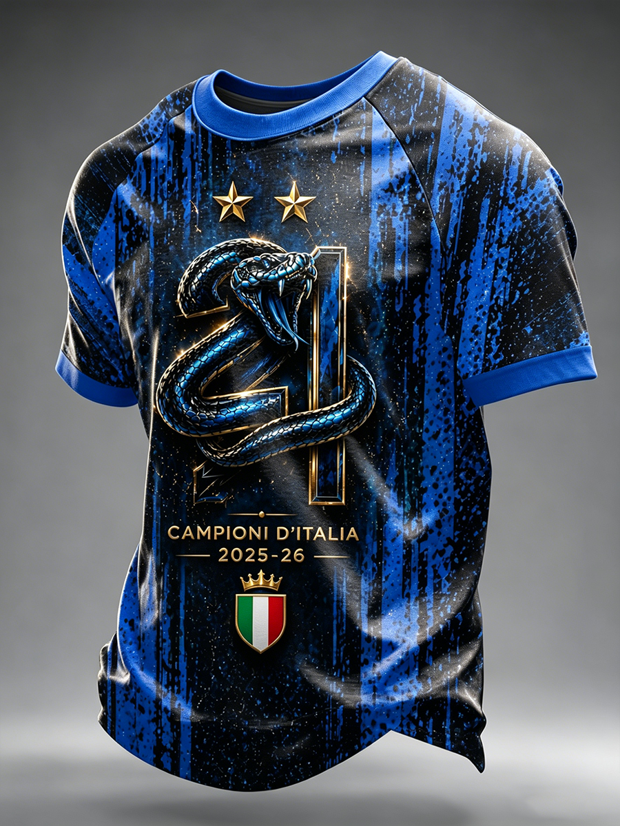 T-shirt à manches courtes Campioni D'Italia 2025-26 Homme