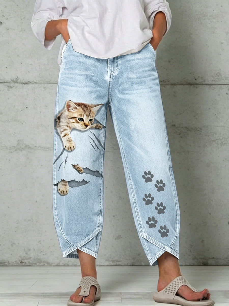 Pantalon pour femme à imprimé animalier
