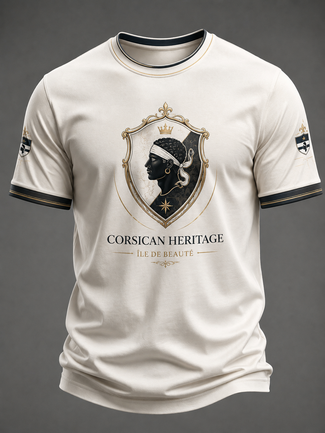 T-shirt pour homme imprimé du drapeau de la Corse