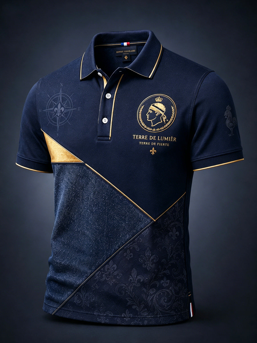 Polo décontracté à l’art corse rétro