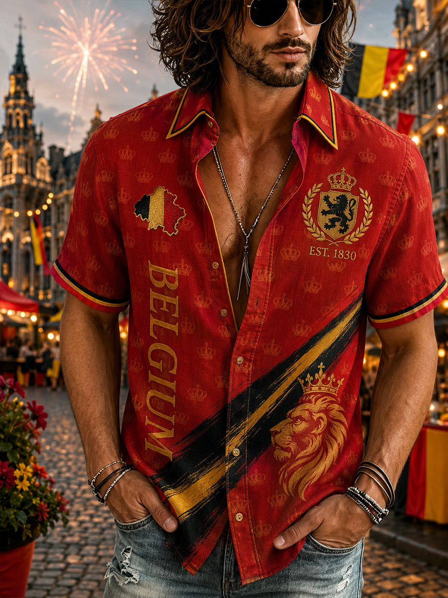 Chemise à manches courtes sur le thème de la Journée nationale des hommes