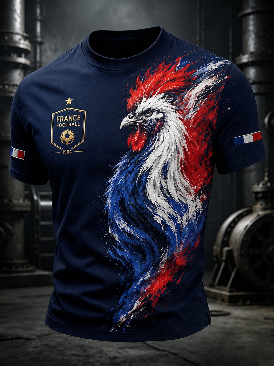 Men's French Football Fan Print T-shirt