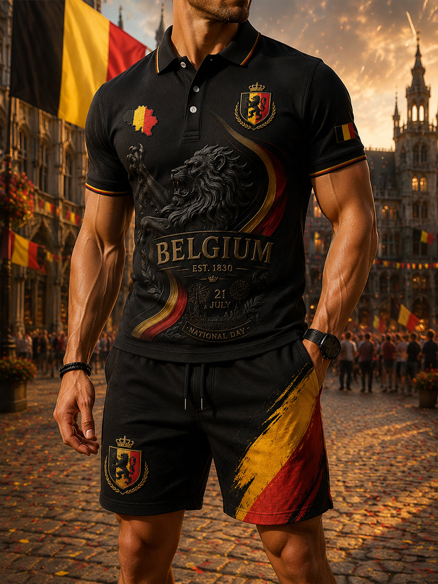 Tenue polo à manches courtes sur le thème de la Journée nationale des hommes