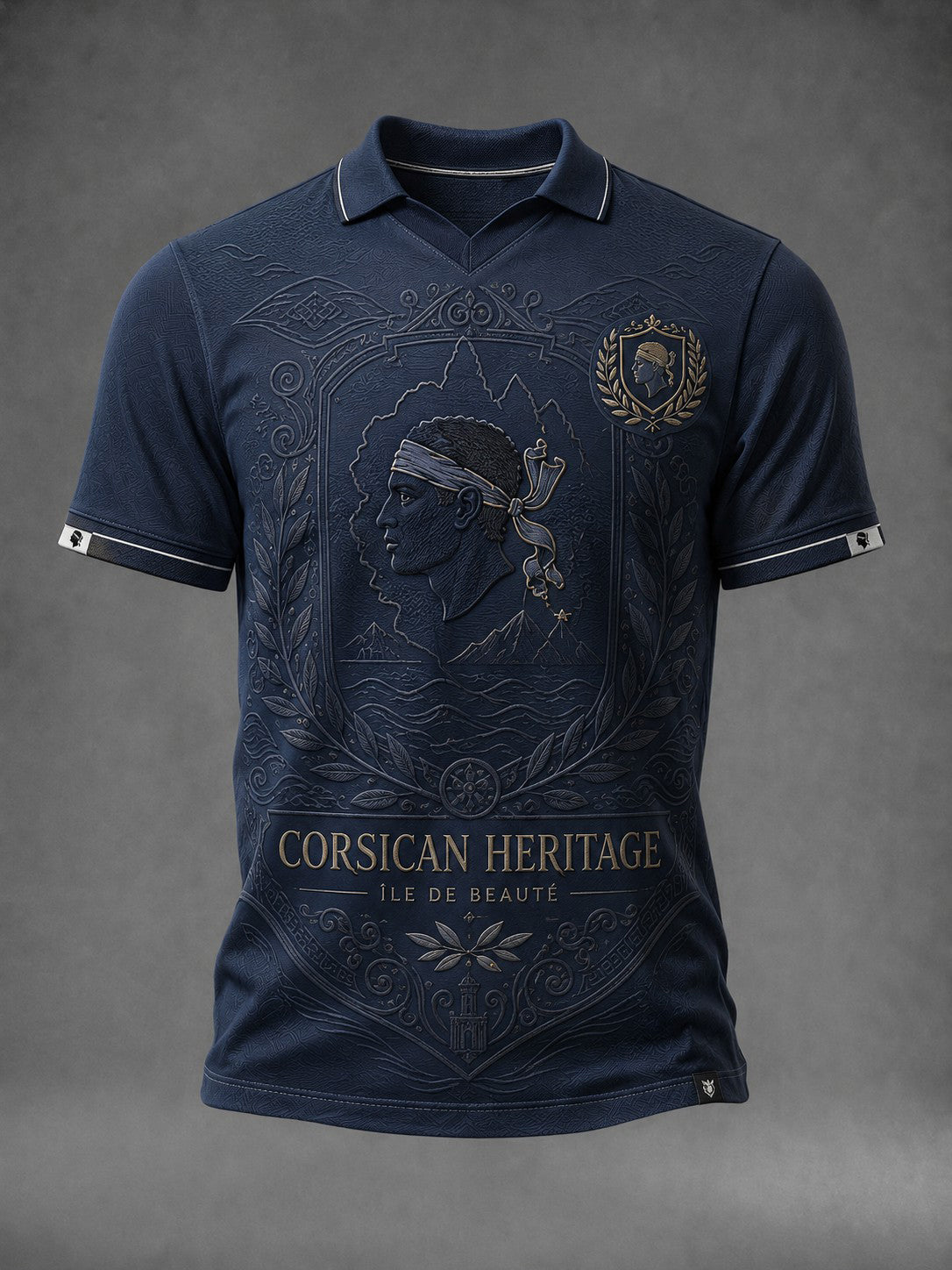 Chemise pour homme à imprimé drapeau de la Corse