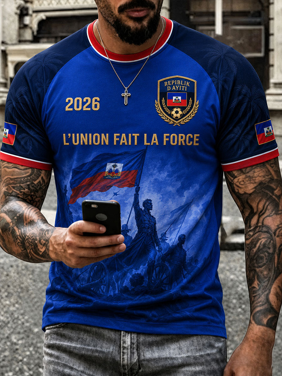 T-shirts 2026 Haiti Soccer pour homme