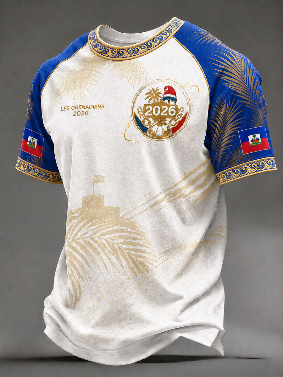 T-shirt décontracté de football Haïti 2026 pour hommes