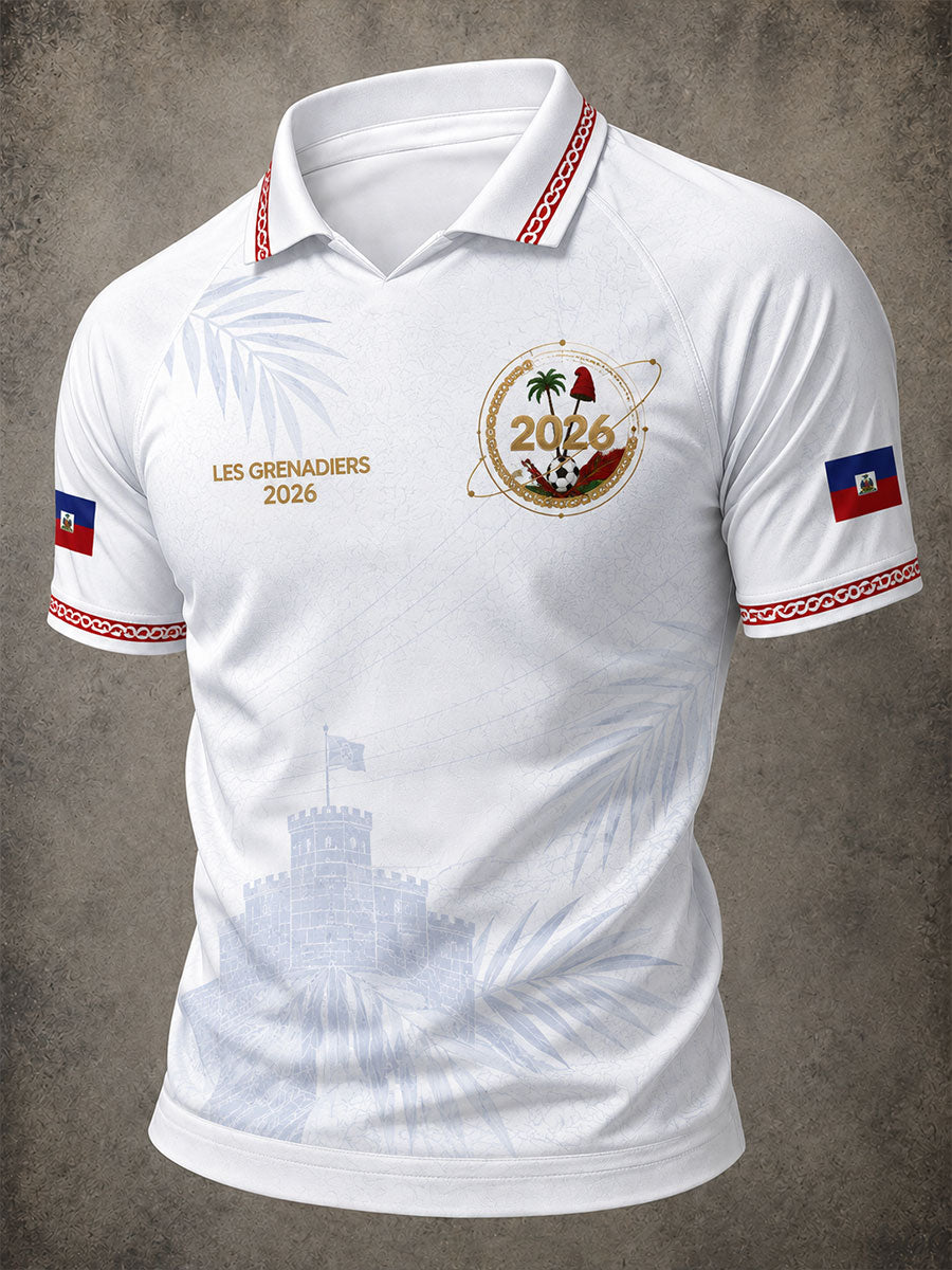 T-shirt décontracté de football Haïti 2026 pour hommes