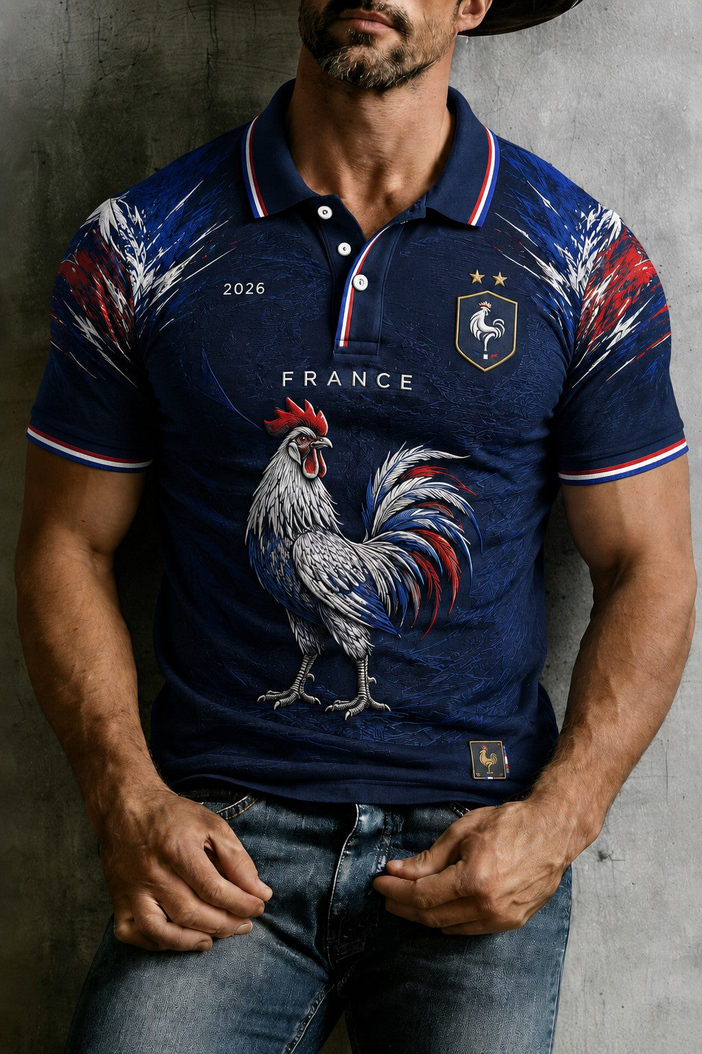 Chemise pour homme France Football imprimée