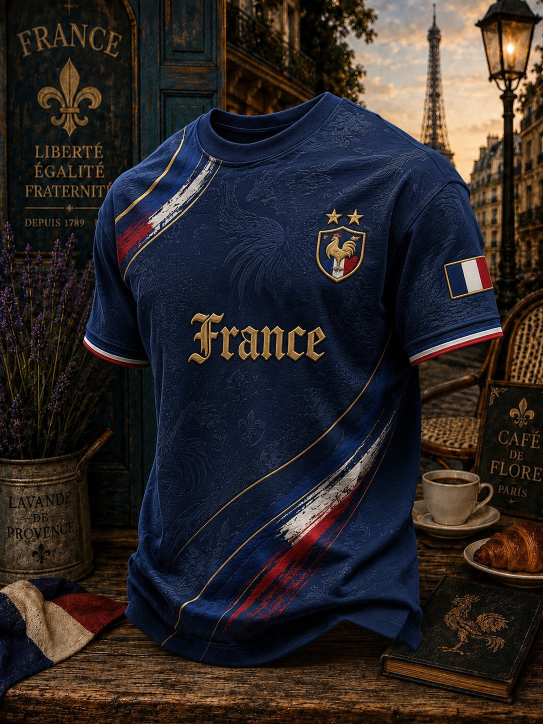 T-shirt homme France Football imprimé
