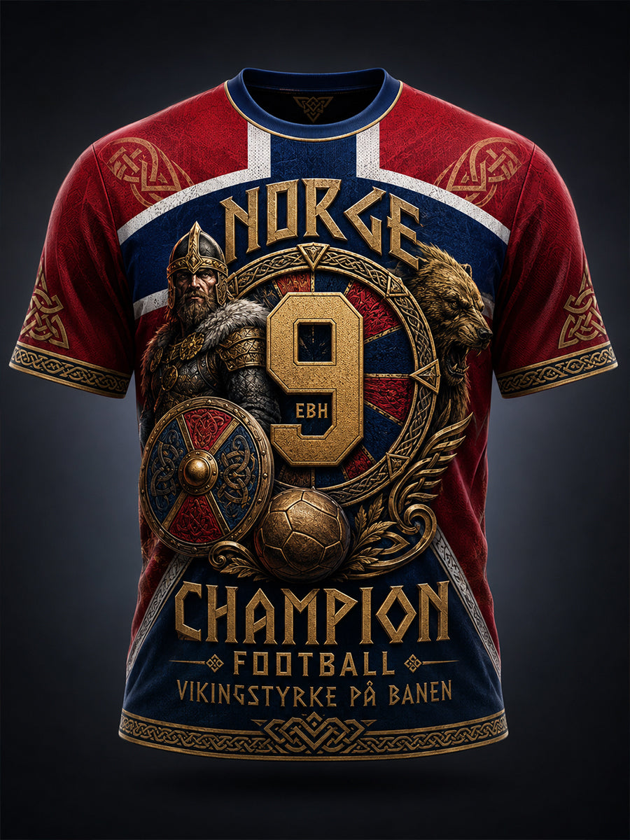T-shirt imprimé d’art commémoratif de la Journée de la Norvège pour hommes
