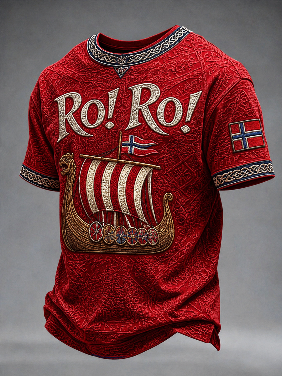 Les hommes, bravo! Ro! T-shirt norvégien à manches courtes