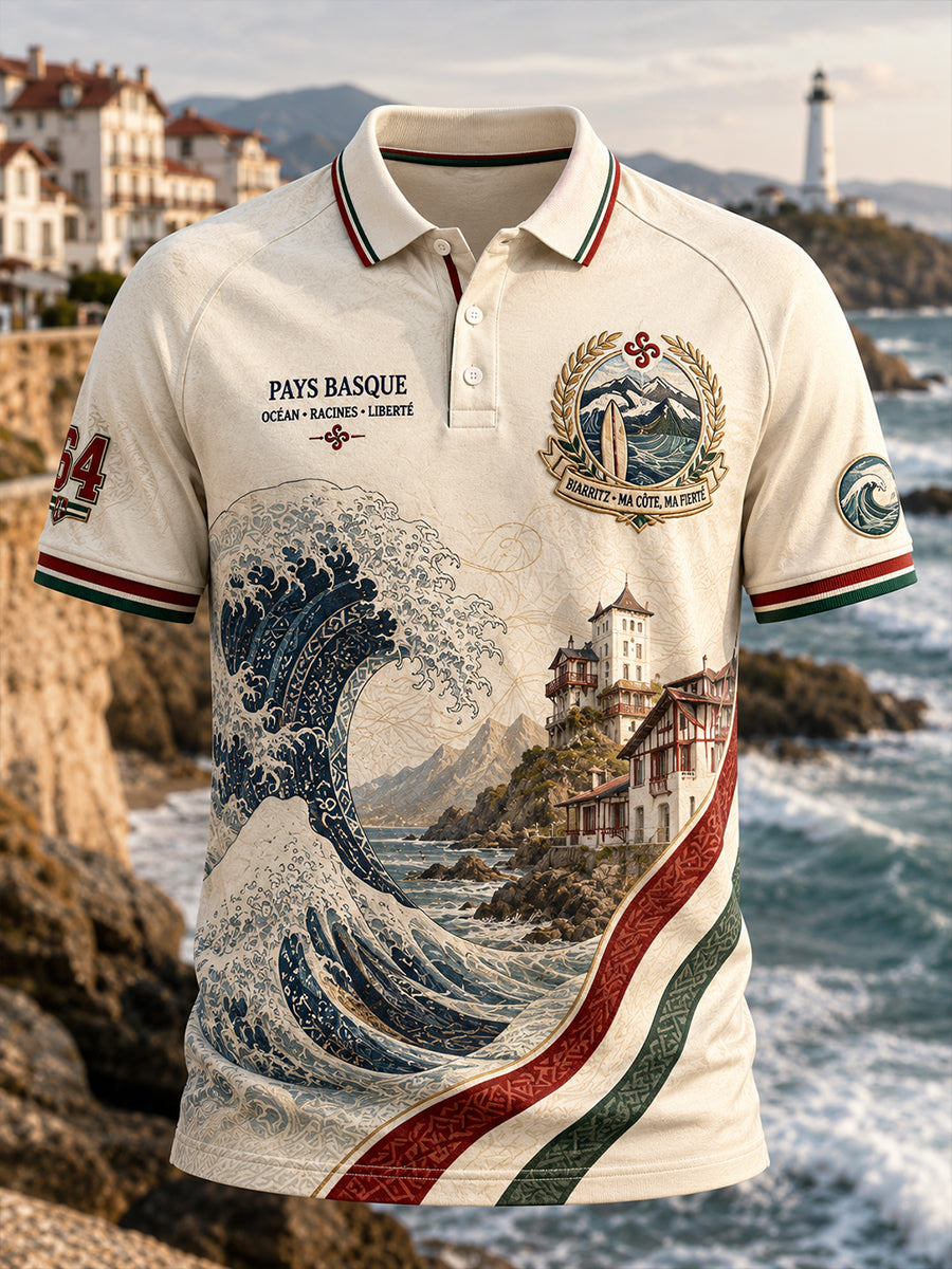 T-shirt manches courtes pour homme, Pays basque français