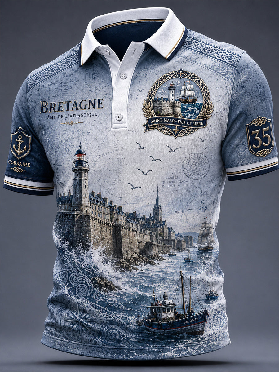T-shirt à manches courtes pour homme, Bretagne, France