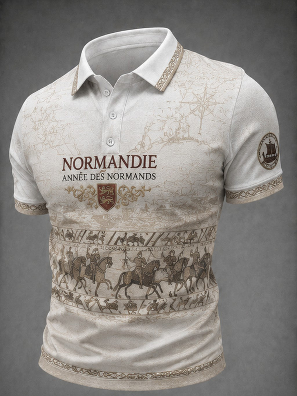 Chemise pour homme imprimée France Normandie