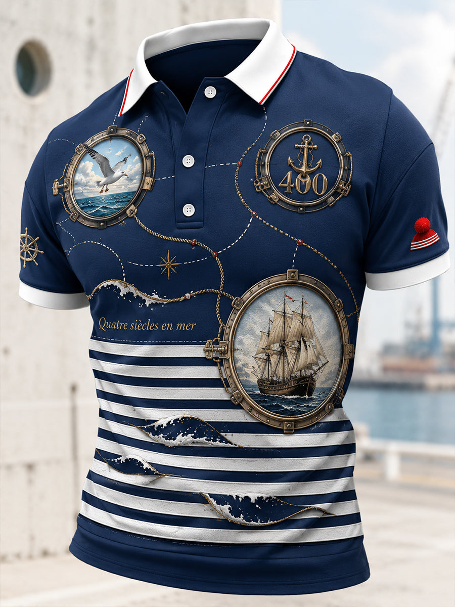 T-shirt manches courtes pour homme, marine français