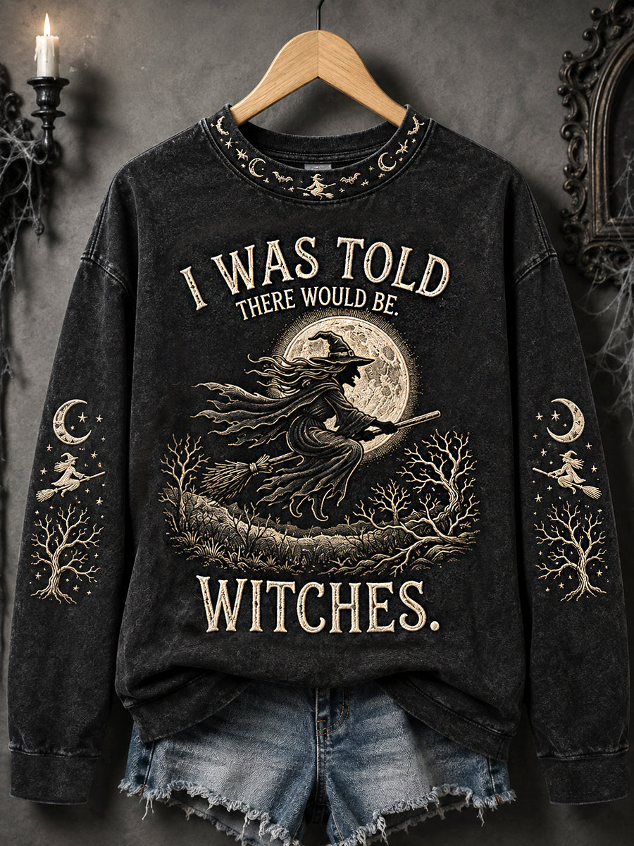 Funny Halloween Sorcière Imprimer Sweat-shirt décontracté des femmes